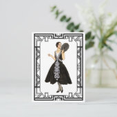  zwart-wit-flater briefkaart (Staand voorkant)