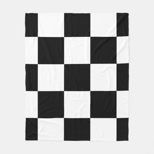 Zwart-wit Fleece Deken (Voorkant)