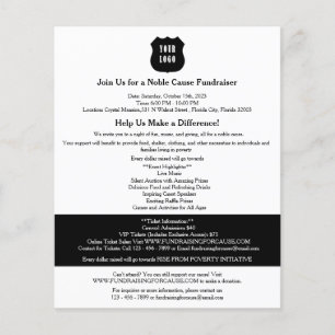 Zwart & Wit Fondsenwervende Actie Flyer