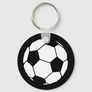 Zwart-wit Football Sleutelhanger