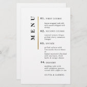 Zwart-wit. Formele eenvoudige Typografische bruilo (Voorkant / Achterkant)