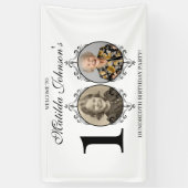 Zwart Wit Foto 100e Verjaardagsfeestje Welkom Spandoek (Verticaal)