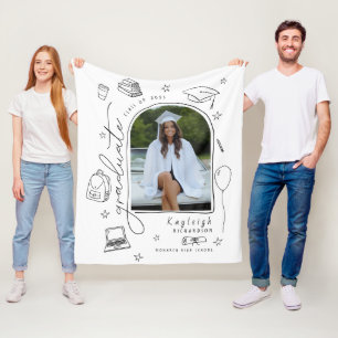 Zwart-wit foto Afstuderen Fleece Deken