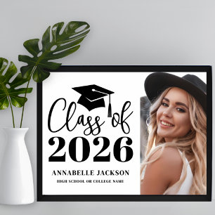 Zwart Wit Foto Afstuderen Poster