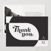 zwart wit foto bedankkaart (Voorkant / Achterkant)