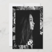 Zwart-wit foto begrafenismonument Aankondiging (Achterkant)