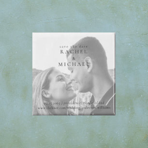 Zwart & Wit Foto Bruiloft Save the Date Magneet