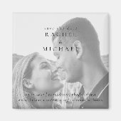 Zwart & Wit Foto Bruiloft Save the Date Magneet (Voorkant)