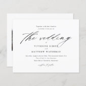 Zwart-wit Foto Budget Bruiloft Uitnodiging (Voorkant / Achterkant)