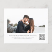 Zwart-wit Foto Budget Bruiloft Uitnodiging (Achterkant)