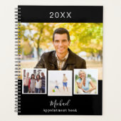 Zwart wit foto collage afspraken 2026 planner (Voorkant)