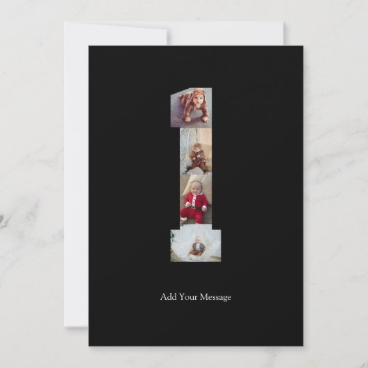 Zwart-wit foto-collage nummer 1 aankondiging (Voorkant)