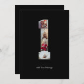 Zwart-wit foto-collage nummer 1 aankondiging (Voorkant / Achterkant)