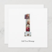 Zwart-wit foto-collage nummer 1 aankondiging (Voorkant / Achterkant)