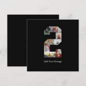 Zwart-wit foto-collage nummer 2 aankondiging (Voorkant / Achterkant)