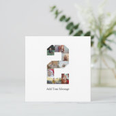 Zwart-wit foto collage nummer 2 aankondiging (Staand voorkant)