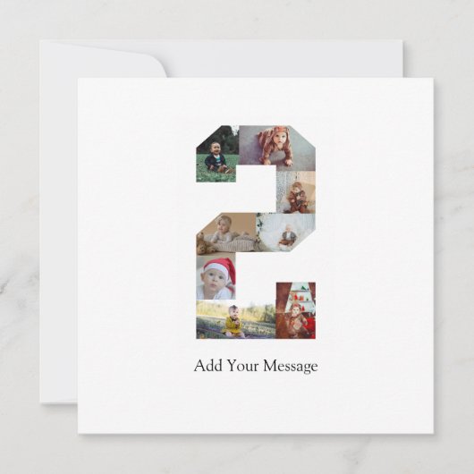 Zwart-wit foto collage nummer 2 aankondiging (Voorkant)