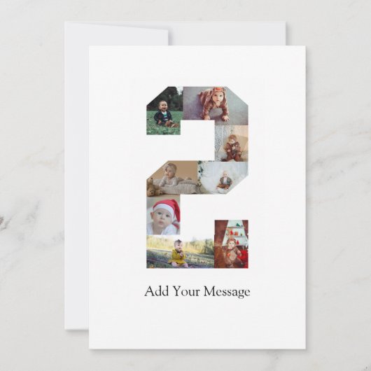 Zwart-wit foto collage nummer 2 bedankkaart (Voorkant)