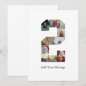 Zwart-wit foto collage nummer 2 bedankkaart (Voorkant / Achterkant)