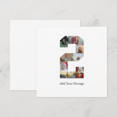 Zwart-wit foto collage nummer 2 bedankkaart (Voorkant / Achterkant)