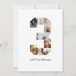 Zwart-wit foto-collage nummer 3 bedankkaart