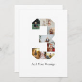 Zwart-wit foto-collage nummer 3 bedankkaart (Voorkant / Achterkant)