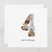 Zwart-wit foto-collage nummer 4 aankondiging (Voorkant / Achterkant)