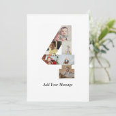 Zwart-wit foto-collage nummer 4 aankondiging (Staand voorkant)