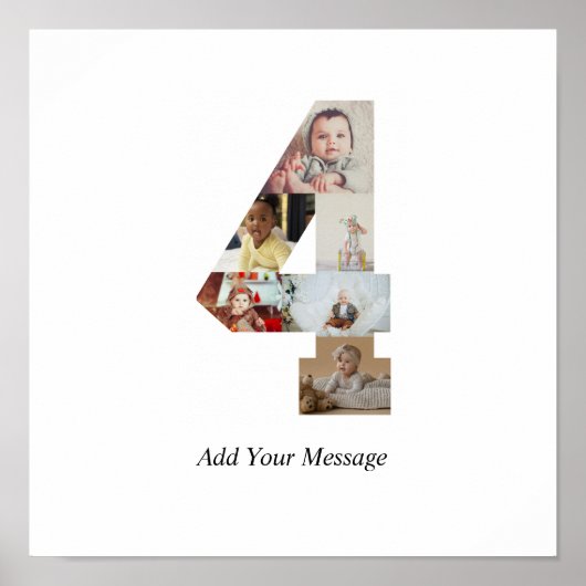 Zwart-wit foto-collage nummer 4 poster (Voorkant)