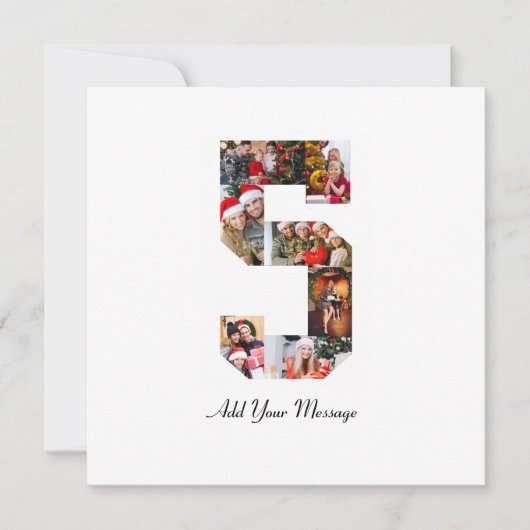 Zwart-wit foto-collage nummer 5 aankondiging (Voorkant)