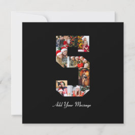 Zwart-wit foto-collage nummer 5 feestdagenkaart