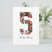 Zwart-wit foto-collage nummer 5 kaart (Staand voorkant)