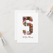 Zwart-wit foto-collage nummer 5 kaart (Voorkant / Achterkant in situ)