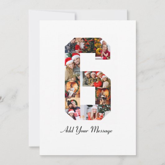 Zwart-wit foto-collage nummer 6 bedankkaart (Voorkant)