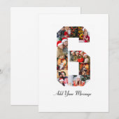 Zwart-wit foto-collage nummer 6 bedankkaart (Voorkant / Achterkant)