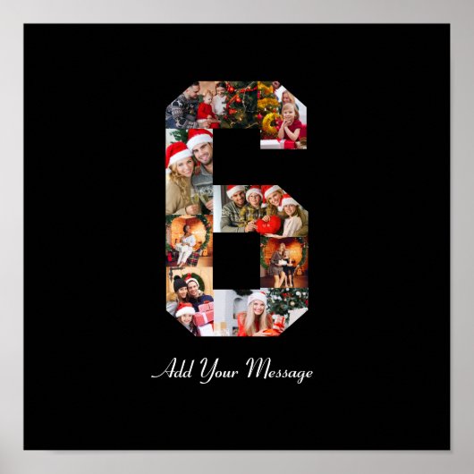 Zwart-wit foto-collage nummer 6 poster (Voorkant)