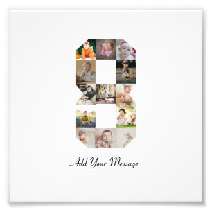 Zwart-wit foto-collage nummer 8 foto afdruk