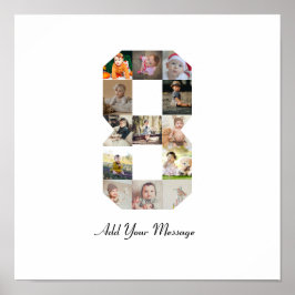 Zwart-wit foto-collage nummer 8 poster