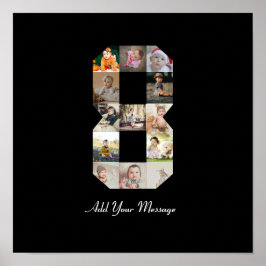 Zwart-wit foto-collage nummer 8 poster