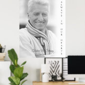 Zwart & Wit Foto Herdenkings Funeral Service Poster (Thuiskantoor)