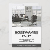 Zwart-wit foto Housewarming Party Kaart (Voorkant)