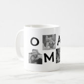 Zwart wit foto mok voor oma of opa (Voorkant links)