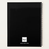 Zwart-wit foto monogram 2026 planner (Achterkant)