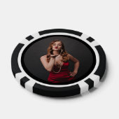 Zwart-wit foto poker chips (Enkel)