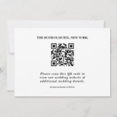 Zwart-wit foto QR-code | Moderne Save the Date (Achterkant)