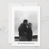 Zwart-wit foto Save The Dates Kaart (Achterkant)