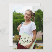 Zwart-wit foto script grad party uitnodiging (Voorkant)