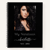 Zwart-wit foto script persoonlijke journal notitieboek (Voorkant)