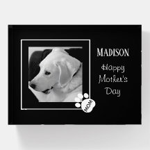 Zwart-wit foto van Schattige Dog Best Mom Ever