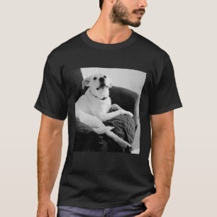 Zwart-wit foto van Talking Dog T-shirt